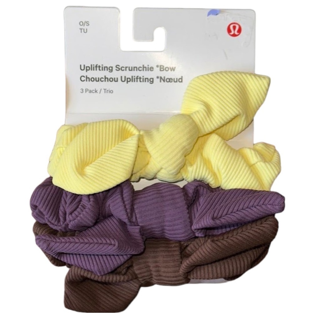 NWT Lululemon Uplifting Scrunchy Bow set of 3